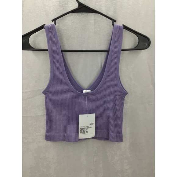 FOREVER 21 SEAMLESS V-NECK BRALETTE SMALL VIOLET NWT - Picture 3 of 7